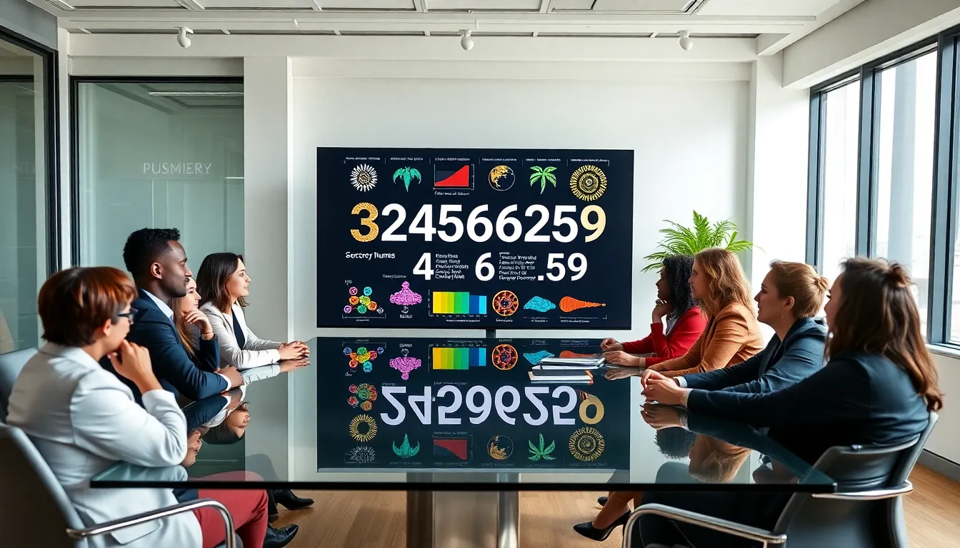 diverse numerologists discussing the significance of a complex number.